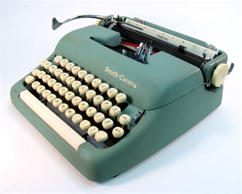 It comes with a hard body plastic carrying case. . 1950 smith corona typewriter